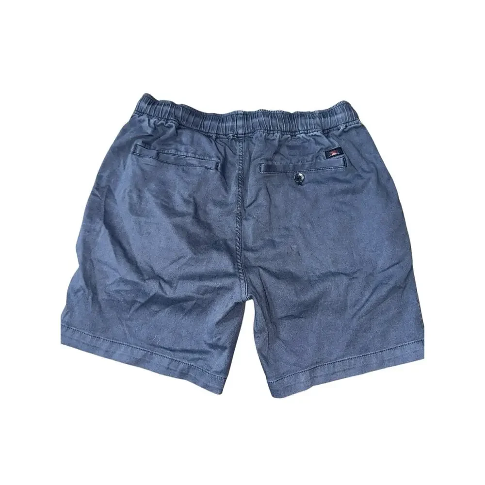 Faherty Men’s Size S Navy Blue Nights Flat Front Essential Drawstring 6” Shorts